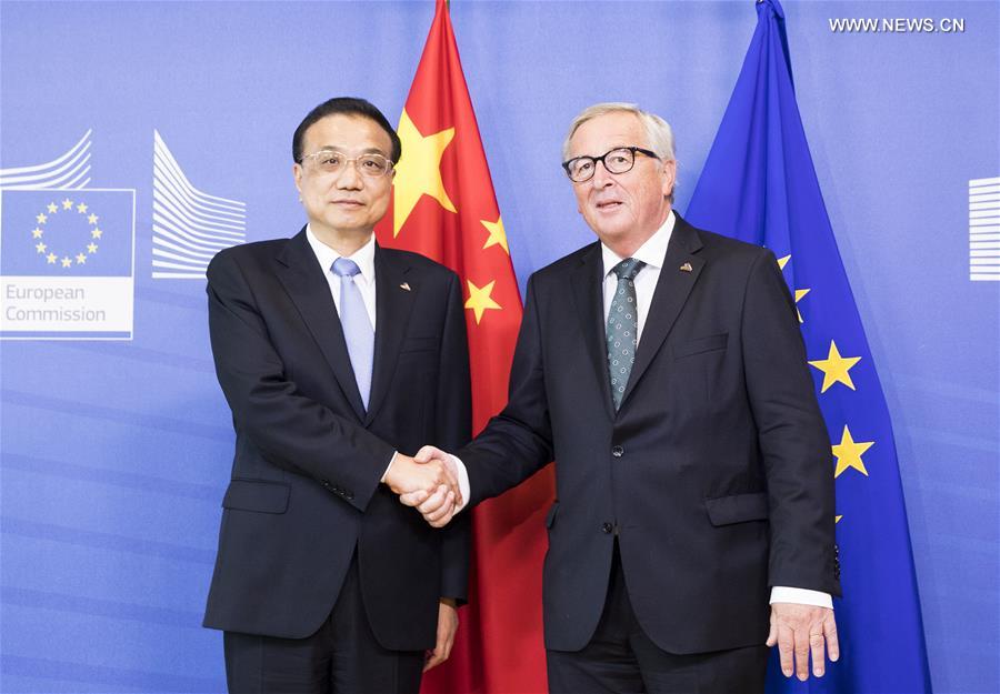 BELGIUM-BRUSSELS-LI KEQIANG-EU-JUNCKER-MEETING