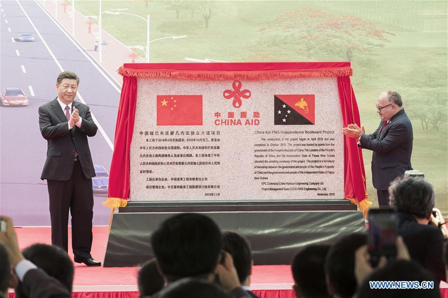 PAPUA NEW GUINEA-CHINA-XI JINPING-INDEPENDENCE BOULEVARD