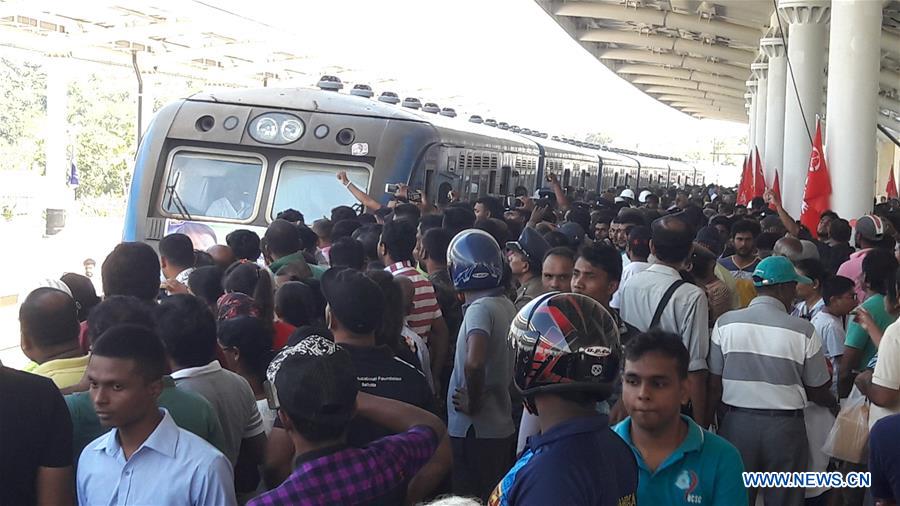 SRI LANKA-COLOMBO-CHINA-FUNDED RAILWAY LINE-TEST RUN