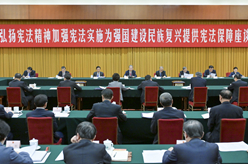 趙樂(lè)際出席“弘揚(yáng)憲法精神，加強(qiáng)憲法實(shí)施，為強(qiáng)國(guó)建設(shè)、民族復(fù)興提供憲法保障”座談會(huì)并講話