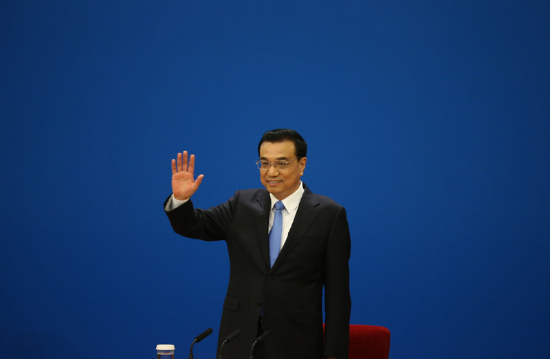 3月15日，國務(wù)院總理李克強在北京人民大會堂與中外記者見面，并回答記者提問。新華社記者 陳建力 攝