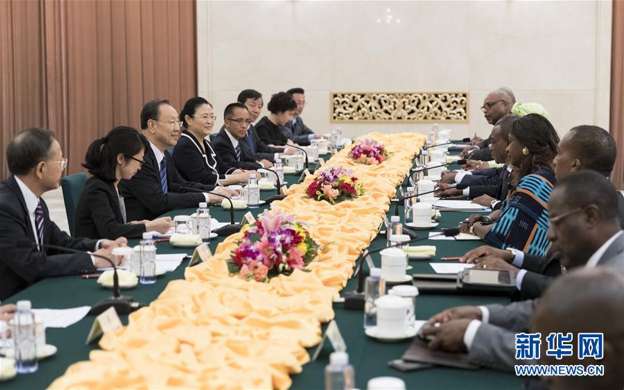 (XHDW)杜青林與科特迪瓦經(jīng)社理事會(huì)主席迪比會(huì)談