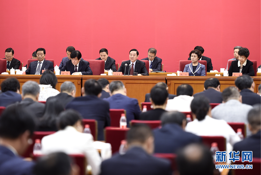 9月20日，中國電視藝術(shù)家協(xié)會第六次全國代表大會在北京召開。中共中央政治局委員、中央書記處書記、中宣部部長劉奇葆出席開幕式并講話。新華社記者 燕雁 攝