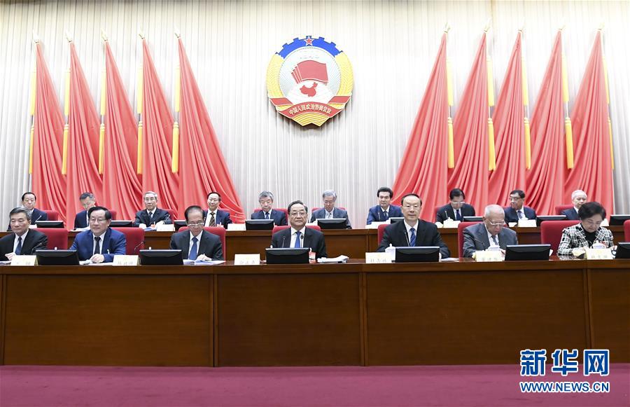 1月22日，政協(xié)第十二屆全國(guó)委員會(huì)常務(wù)委員會(huì)第二十四次會(huì)議在北京開幕。全國(guó)政協(xié)主席俞正聲出席開幕會(huì)。 新華社記者 燕雁 攝