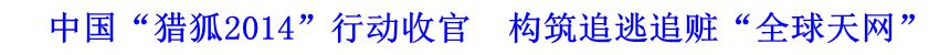 中國&ldquo;獵狐2014&rdquo;行動收官　構(gòu)筑追逃追贓&ldquo;全球天網(wǎng)&rdquo;