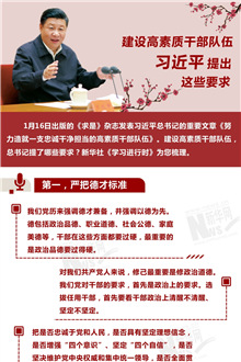 建設(shè)高素質(zhì)干部隊(duì)伍，習(xí)近平提出這些要求