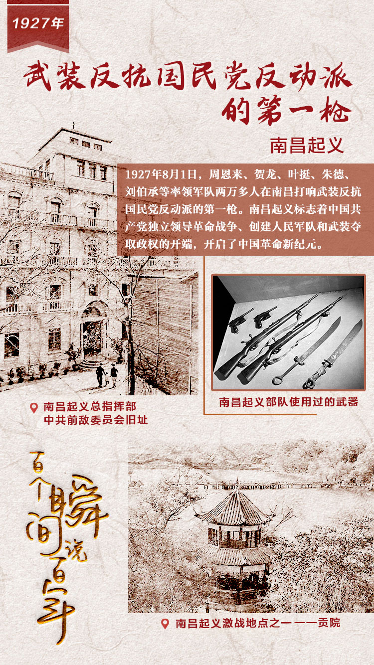 1927，武裝反抗國民黨反動派的第一槍