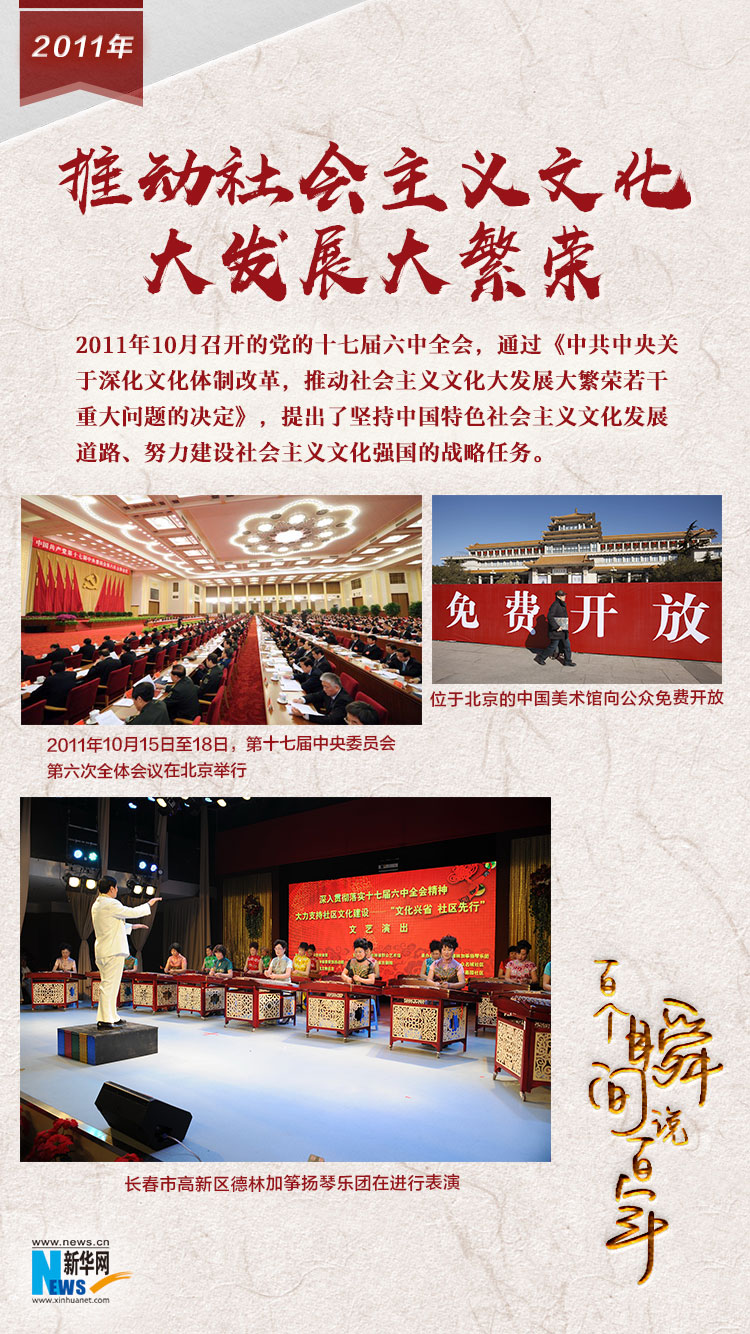 2011，推動社會主義文化大發(fā)展大繁榮
