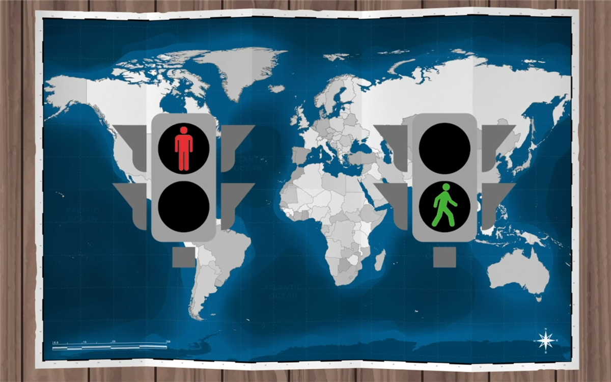 聯(lián)合國確定了紅燈停、綠燈行的規(guī)則