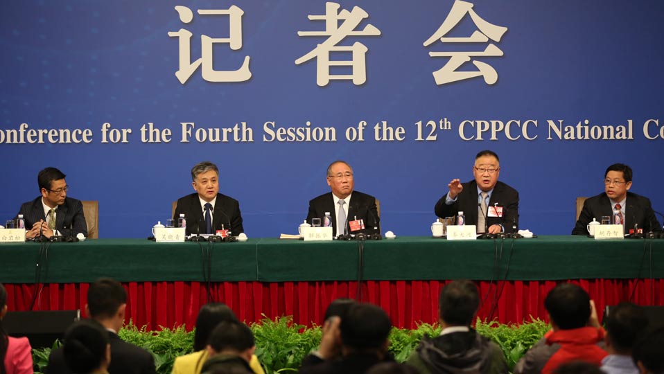 解振華、秦大河、吳曉青、胡存智、白巖松答記者問