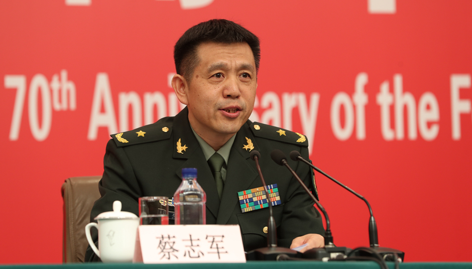閱兵領導小組辦公室副主任、中央軍委聯(lián)合參謀部作戰(zhàn)局副局長蔡志軍